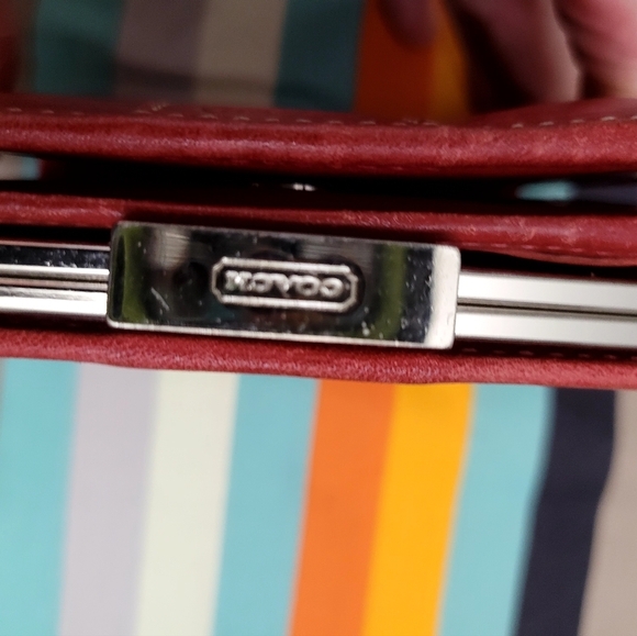 Coach leather wallet red - Picture 5 of 8